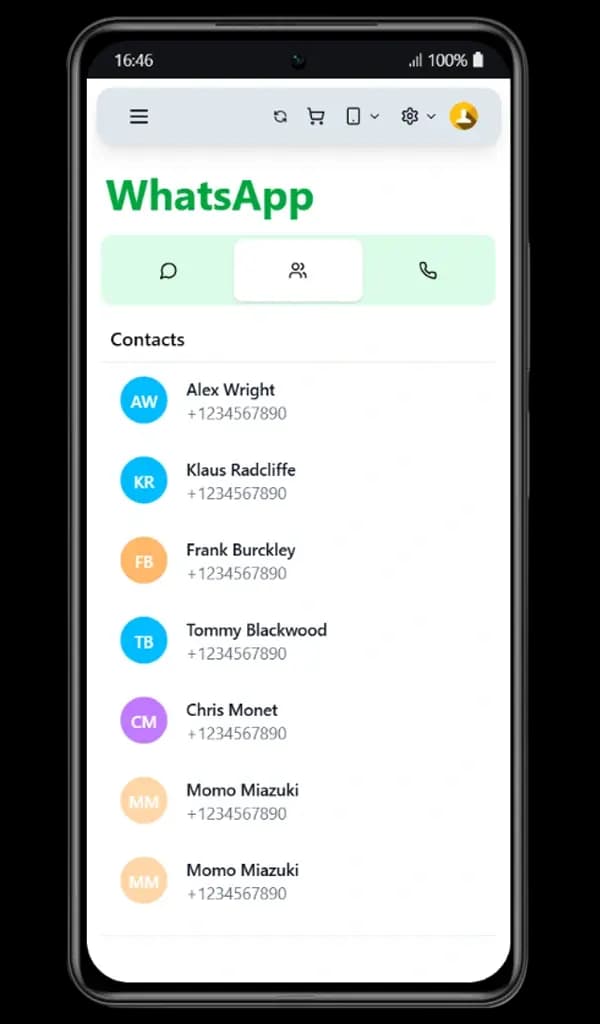 Contacts monitoring illustration