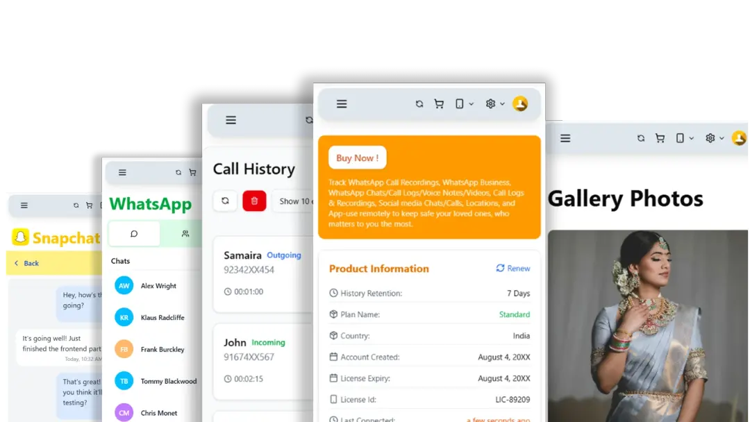 Child monitoring frame dashboard
